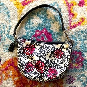 Coach poppy floral graffiti small purse